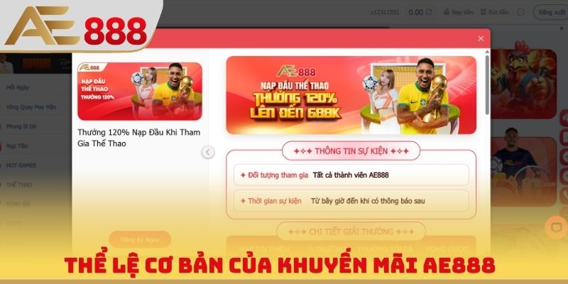 Thể lệ cơ bản của khuyến mãi AE888